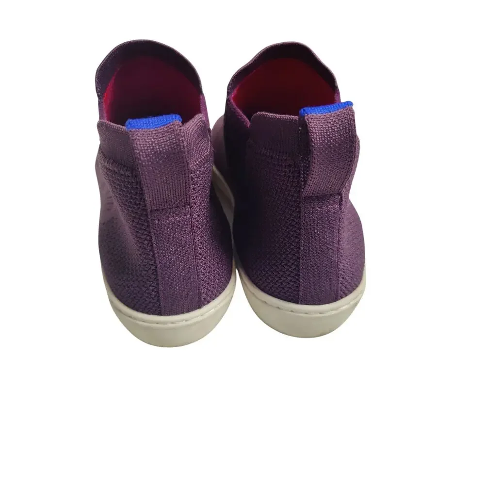 Rothy's Women's Sz 10.5 Berry Purple Chelsea High Top Slip On Sneakers